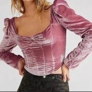 Women’s Pink Velvet Free People Top